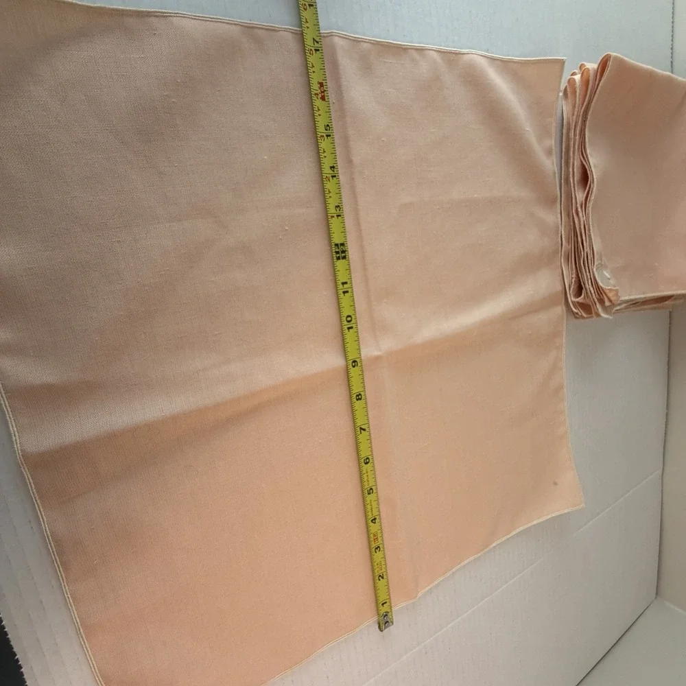 Vintage Pink Linen Blend Napkins Set of 6 Dinner Table Linens Cottage Barbiecore